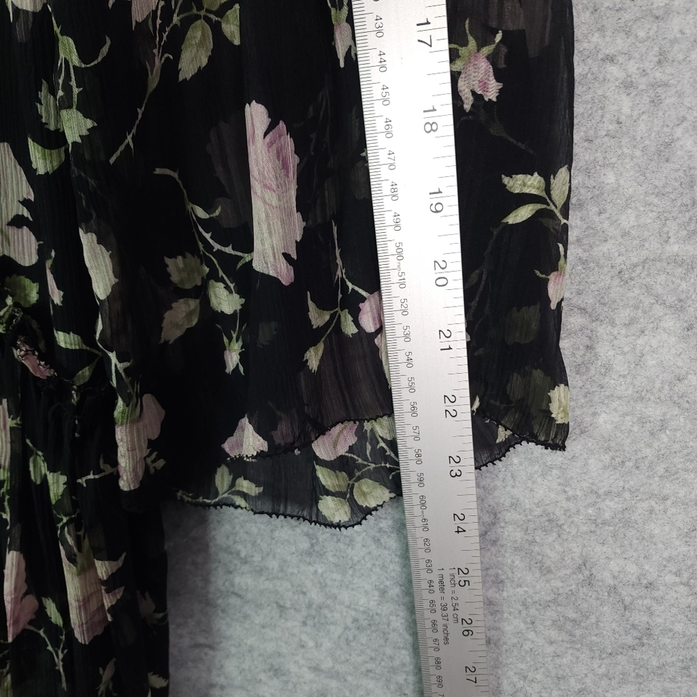Ulla Johnson Dahlia Noir Georgette Babydoll Floral Black Dress 6 - Picture 12 of 14